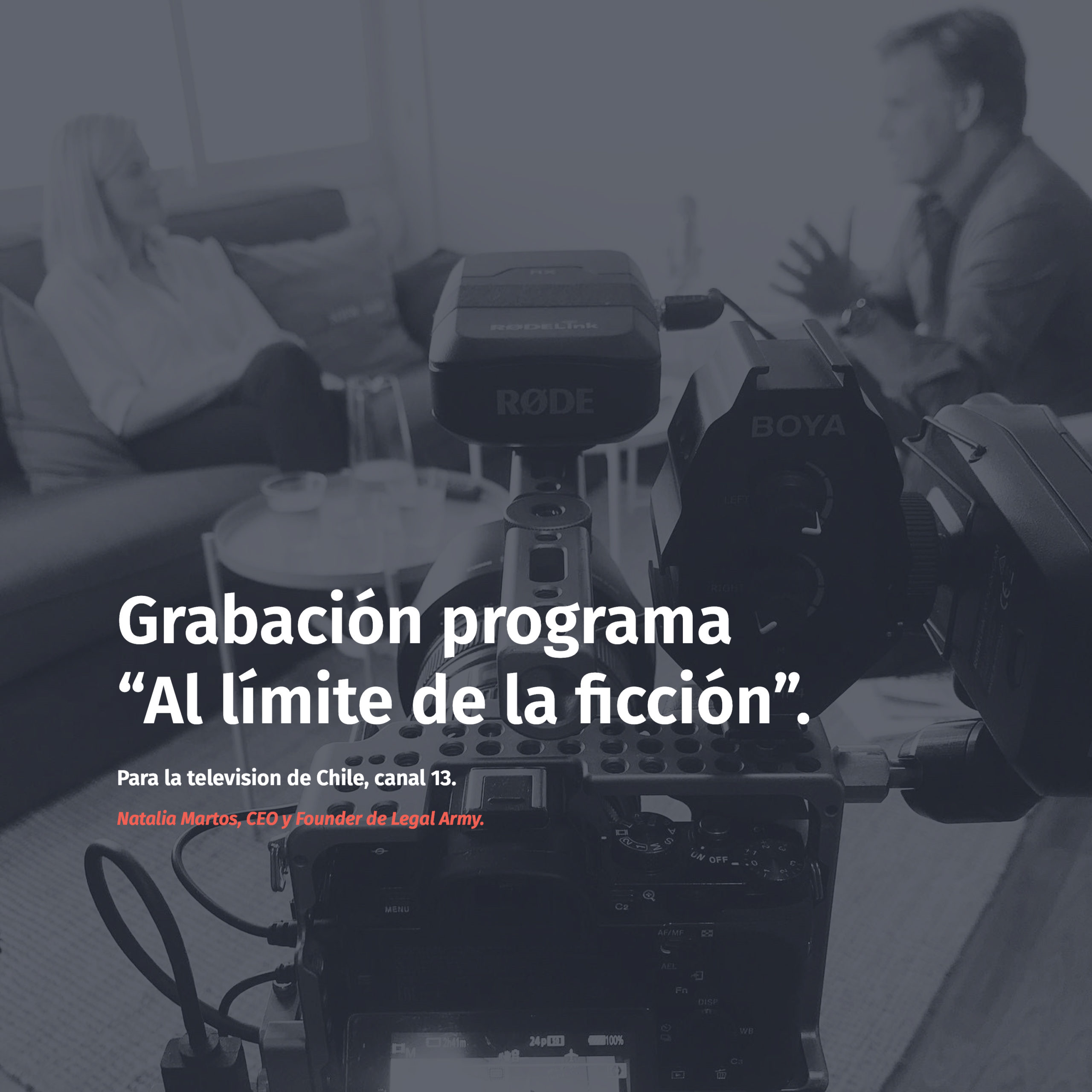 Grabación para la televisión nacional de Chile, canal 13. Programa “Al límite de la ficción”.