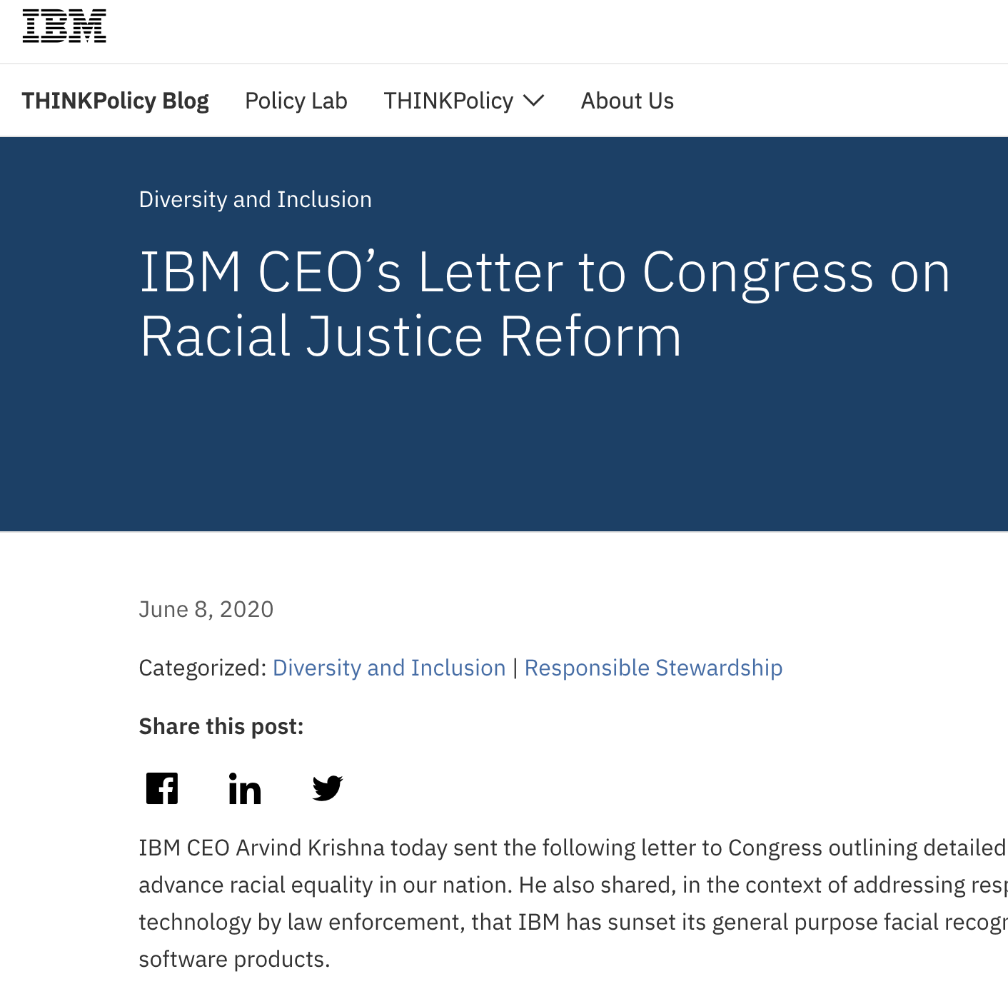IBM y Amazon ponen en pausa el desarrollo del reconocimiento facial.