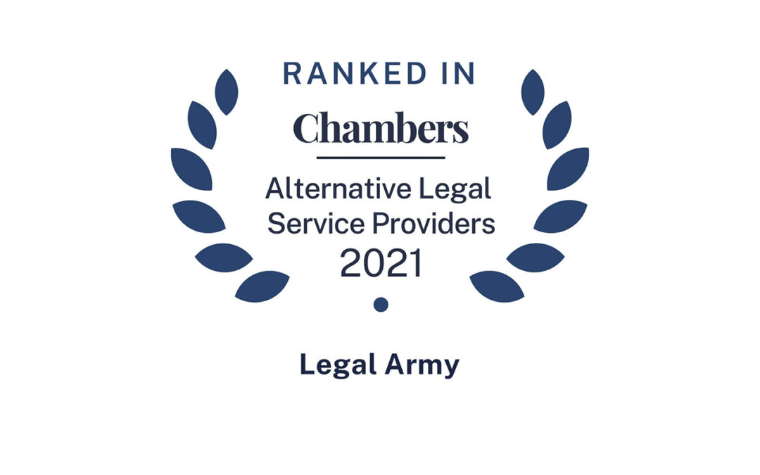 Legal Army incluido en Chambers and Partners en la categoría ALSP.